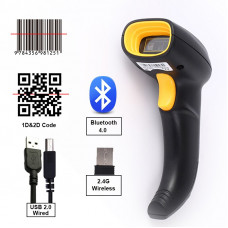 1D/2D Wireless Barcode Scanner Bluetooth Code Reader QR Bar Code Scanner Support Mobile Phone iPad Handheld Reader POS Inventory