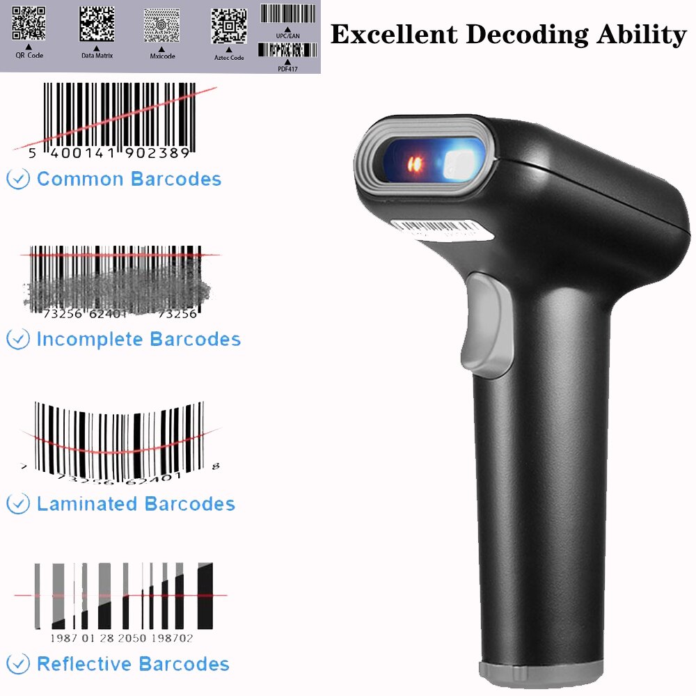 1D2DBarcodeScannerHigh-performanceScannerQRCodeScannerWiredHighSpeedGlobalExposu