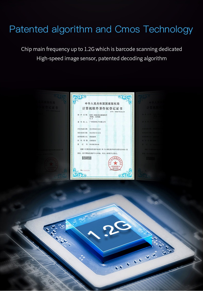 1D2DBarcodeScannerHigh-performanceScannerQRCodeScannerWiredHighSpeedGlobalExposu